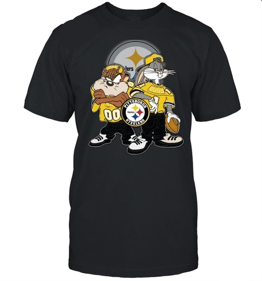 NFL Pittsburgh Steelers T Shirt Print Bugs Bunny